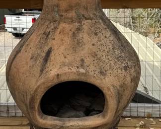 Authentic Jumbo Clay Chimenea