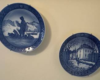Royal Copenhagen 1975 & 1978 Greenland Scenery and Winter Twilight Collector Plates