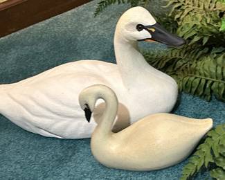 Pair of Tundra Swan Decoys