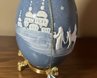 Hand-Painted Real Eggshell Ornament by Jim & Emily Holliday