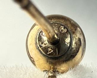 14k Gold Lapis Lazuli Teardrop Earrings