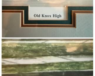 Old Knox High School Print by Vi Anderson, 1989