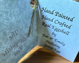 Hand-Painted Real Eggshell Ornament by Jim & Emily Holliday