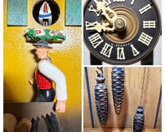 E. Schmeckenbecher Black Forest Cuckoo Clock with Woodcutters