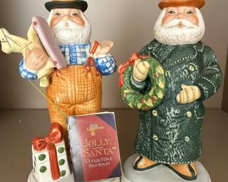 Schmid "Jolly Santa" Collectible Figurines by B. Shackman (1985)