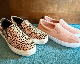 Daily Shoes Leopard Print and Perforated Slip-On Sneakers