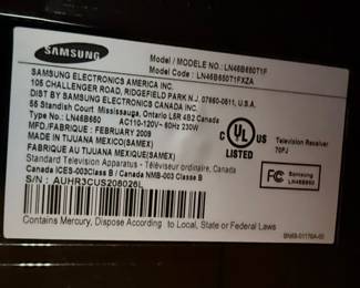 Samsung LN46B650T1F 46-inch 1080p LCD HDTV