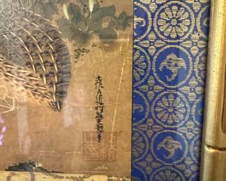 "Birds and Flowers" Framed