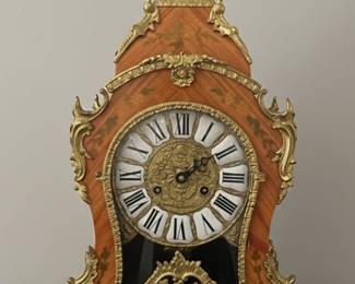 Louis XV Style Marquetry Mantel Clock