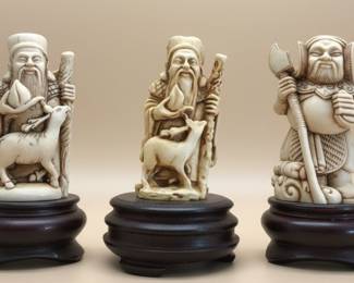 Arnart Imports Set of Three Star Gods (Fu Lu Shou) Figures
