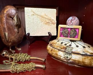 Inlay Trinket Box and Decorative Collectibles