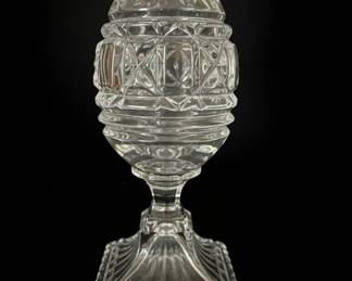 Cut Crystal Egg Pedestal