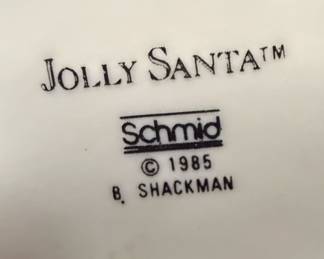 Schmid "Jolly Santa" Collectible Figurines by B. Shackman (1985)