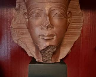 Amenhotep II Carved Stone Bust Replica