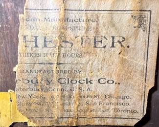 Gingerbread Calendar Mantel Clock by Waterbury Clock Co.