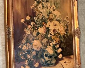 Floral Still Life Reproduction Painting by Renoir