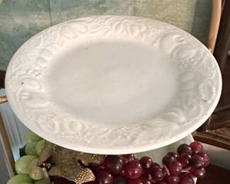 Fruit de Blanc Three-Tiered Serving Stand with Faux Grapes