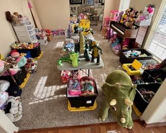 LOTS OF TOYS FOR GIRLS & BOYS!!! DOLLS, BARBIES, DINOSAURS & GAMES