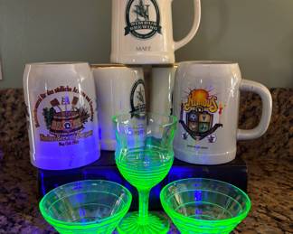 NIMBUS MUGS & URANIUM GLASS