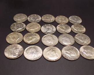 Lot 103. Twenty 40% Silver Kennedy Half Dollars