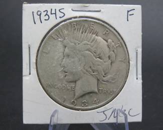 Lot 287. 1934 S Peace Silver Dollar