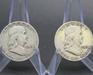 Lot 320. Two Franklin Half Dollars