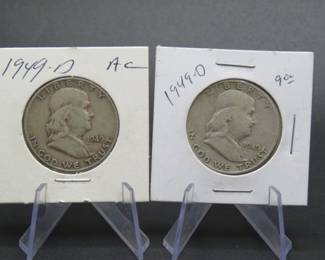 Lot 270. Two Franklin Half Dollars with dates as pictured