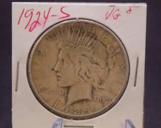Lot 24. 1924 S Peace Silver Dollar