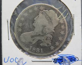Lot 294. 1831 Capped Bust Half Dollar