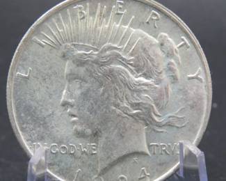 Lot 282. 1924 P Peace Silver Dollar