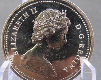 Lot 201. 1973 Canadian Proof 50% Silver one dollar with total weight of 23.33 grains