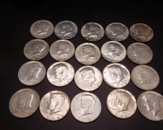 Lot 101. Twenty 40% Silver Kennedy Half Dollars