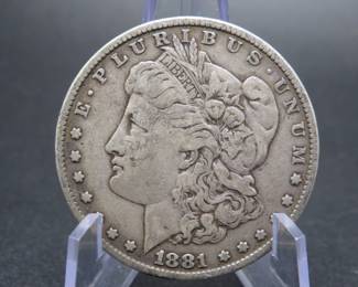 Lot 125. 1881 P Morgan Silver Dollar