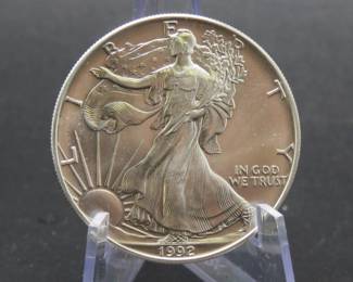 Lot 340. 1998 American Silver Eagle with one ounce of .999 Silver