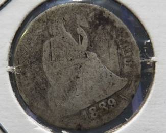 Lot 136. 1889 P Liberty Seated Dime
