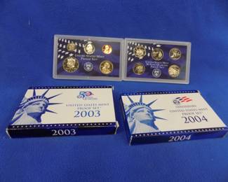 Lot 6. Three Mint Proof Sets 2002, 2003, and 2004