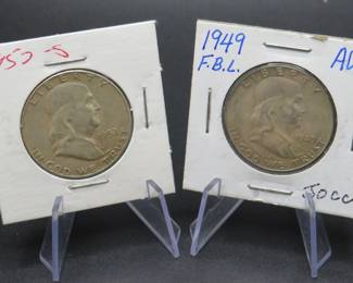 Lot 198. Two Franklin Half Dollars
