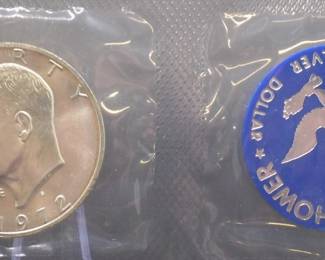 Lot 119. 1972 Eisenhower Uncirculated 40% Silver Dollar