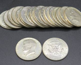 Lot 207. Twenty 40% Silver Kennedy Half Dollars