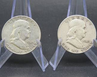 Lot 326. Two Franklin Half Dollars