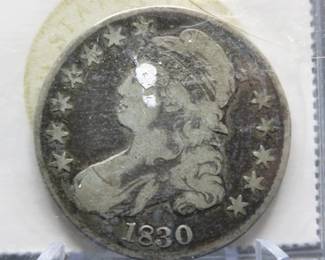 Lot 296. 1830 Capped Bust Half Dollar