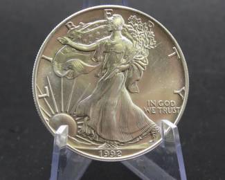 Lot 341. 1998 American Silver Eagle with one ounce of .999 Silver