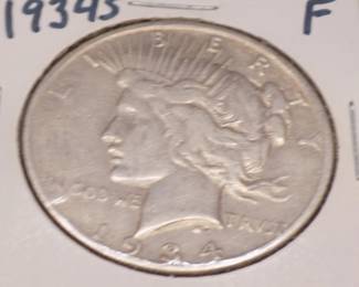 Lot 20. 1934 S Peace Silver Dollar