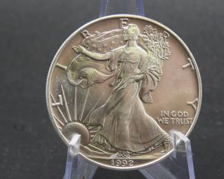 Lot 358. 1998 American Silver Eagle with one ounce of .999 Silver