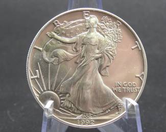 Lot 357. 1998 American Silver Eagle with one ounce of .999 Silver