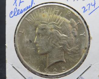 Lot 21. 1925 P Peace Silver Dollar