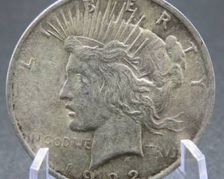 Lot 221. 1922 P Peace Silver Dollar