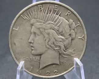 Lot 225. 1922 D Peace Silver Dollar