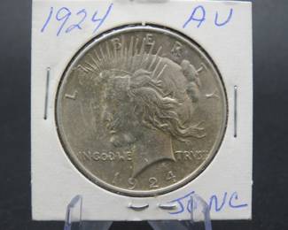 Lot 281. 1924 P Peace Silver Dollar