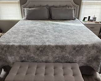 Headboard not included. New memory foam king mattress and box springs.